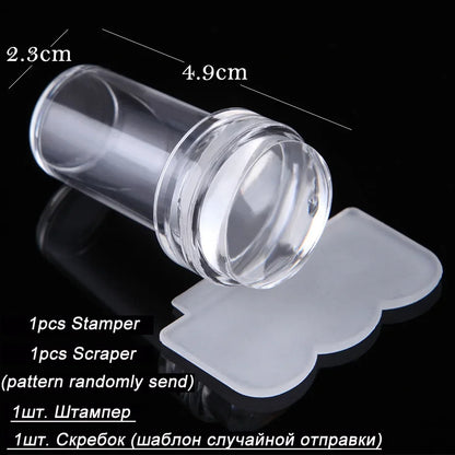 Clear Jelly Nail Stamping Set – Stamper & Scraper Tool