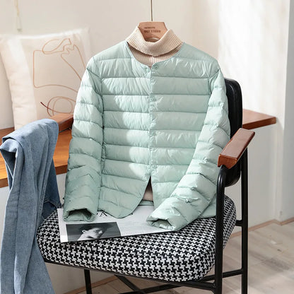 Elegant Warmth: NoEnName_Null Women's Office Lady Down Jacket