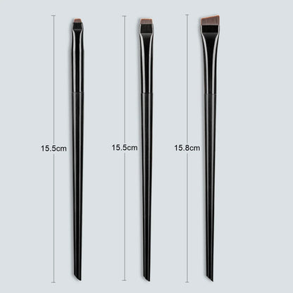 3pcs Precision Eyeliner & Eyebrow Brush Set