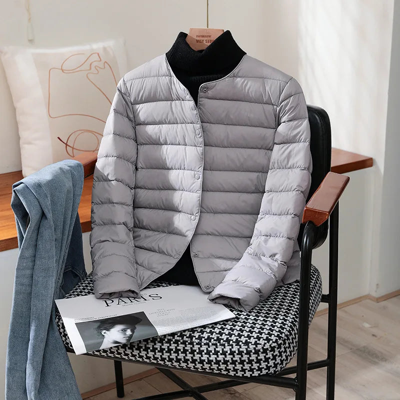 Elegant Warmth: NoEnName_Null Women's Office Lady Down Jacket