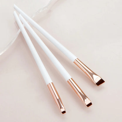 3pcs Precision Eyeliner & Eyebrow Brush Set