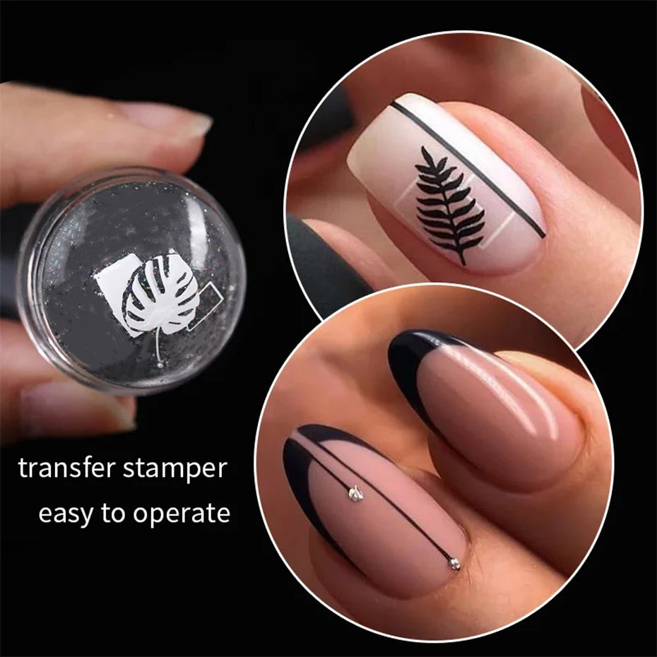 Clear Jelly Nail Stamping Set – Stamper & Scraper Tool