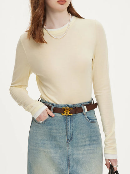 Long Sleeve Top Soft Thin Sweater For Women